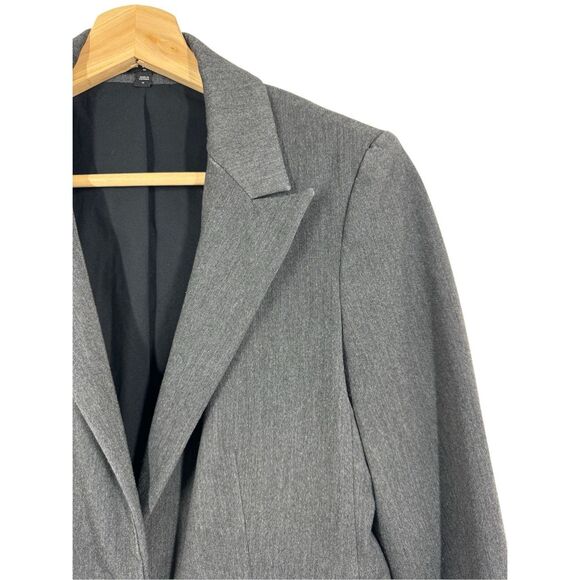 Express Gray Long Sleeve Blazer Jacket Size 6 Single Button Career Formal - Picture 11 of 11